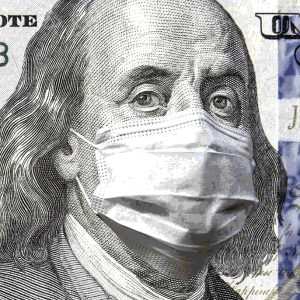 Ben Franklin on $100 bill wearing mask