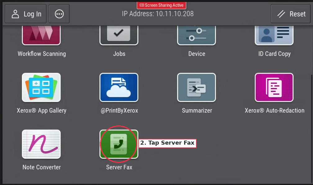 Using Server Fax from the Xerox MFP