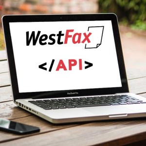 WestFax API on Laptop Screen