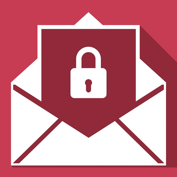 Email Logo with a padlock on it.
