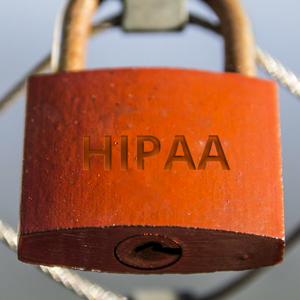 Padlock with HIPAA written on it